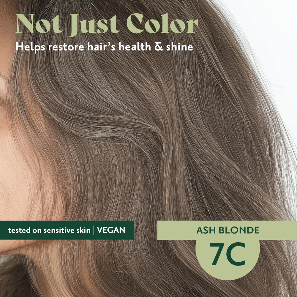Coloración vegana y sin gluten para cuidado consciente del cabello.