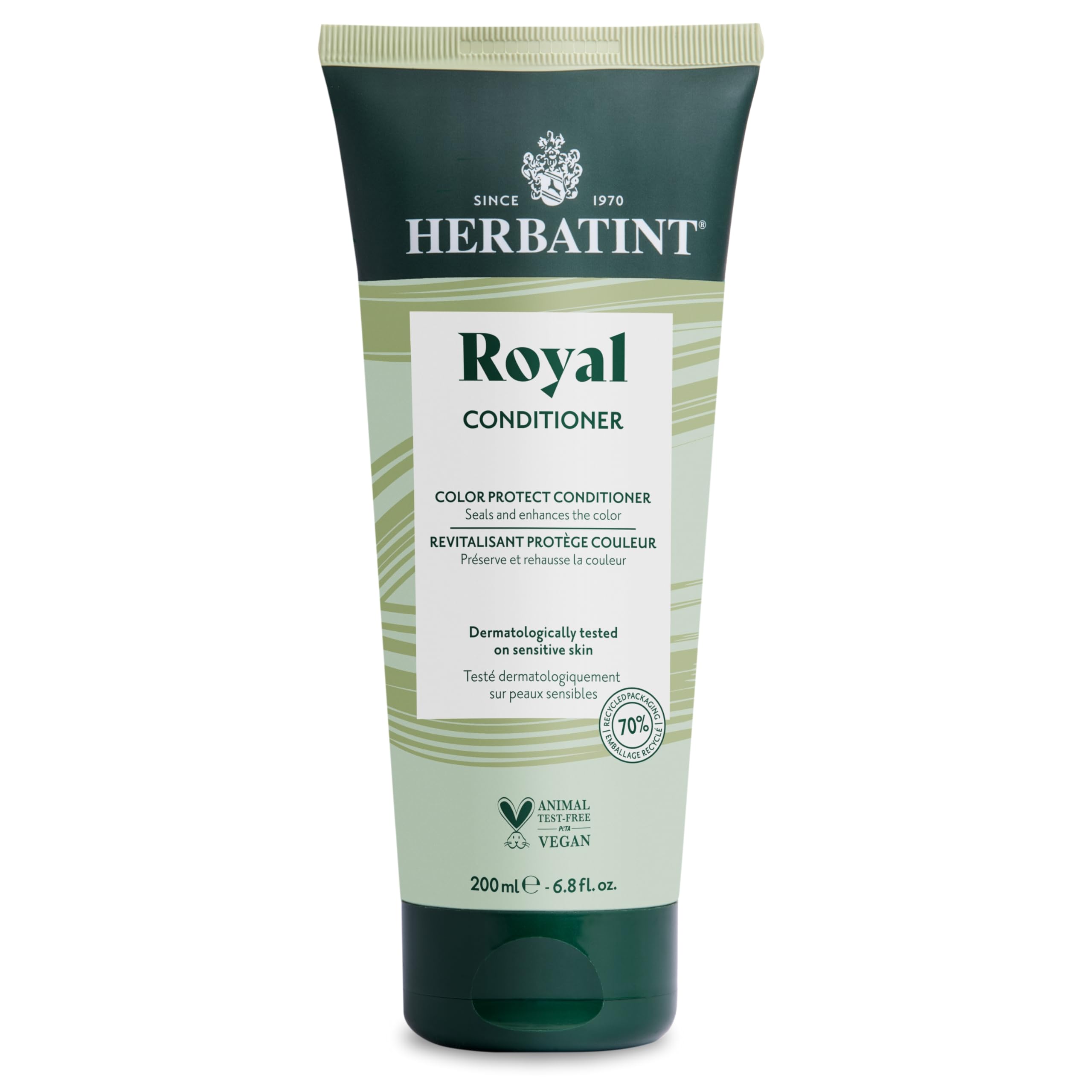 Herbatint Royal Acondicionador, bote aloe-jojoba, hidratación profunda sin perder el color.