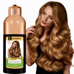 HERBBY Champú Coloración para Canas cubre canas con brillo natural
