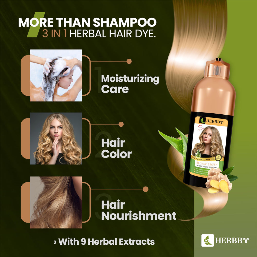 HERBBY Hair Color Shampoo: resultado estable entre 6-8 semanas.