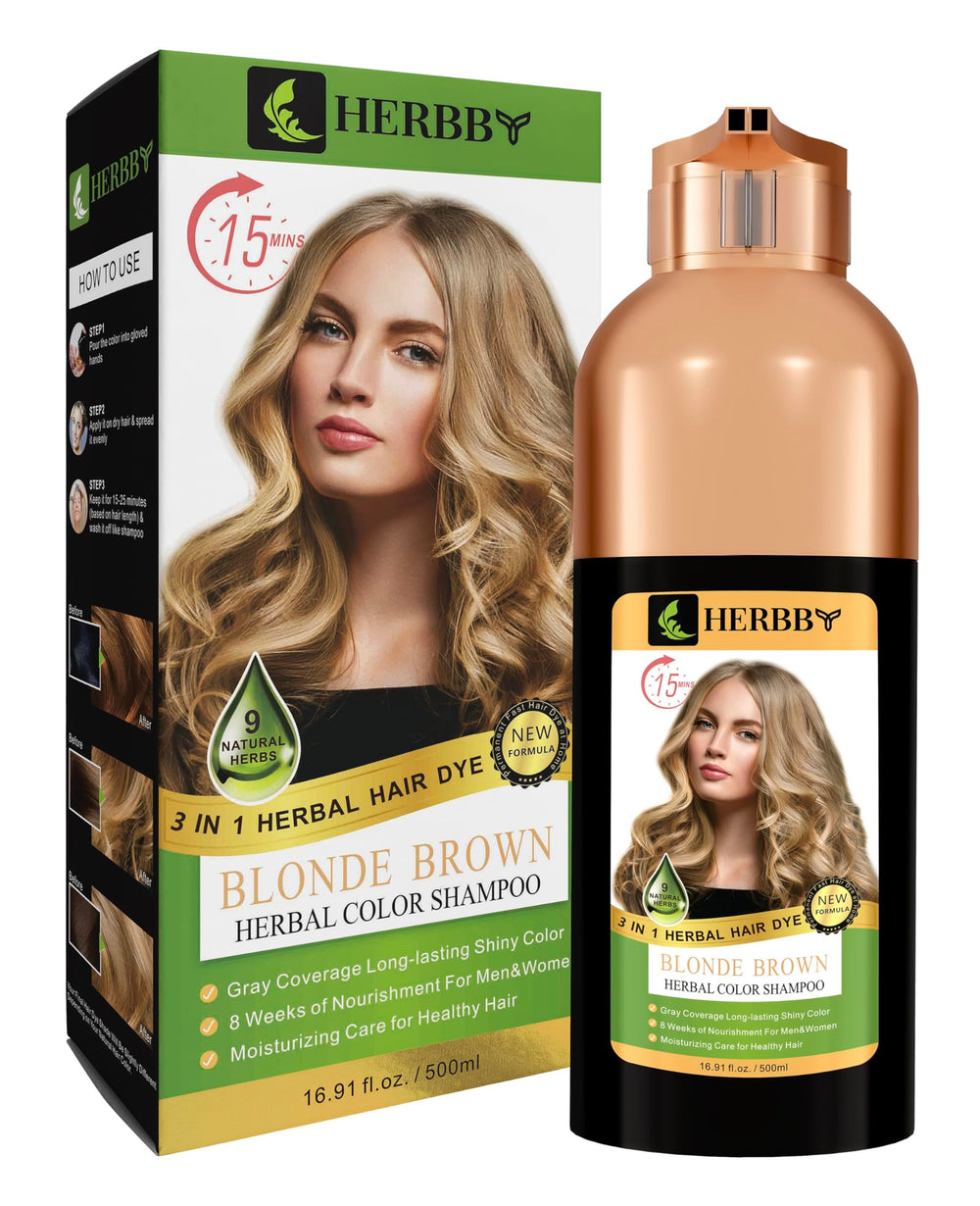 HERBBY Hair Color Shampoo: uso en casa sin salón.