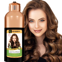 HERBBY Shampoing couleur cheveux gris pour couverture naturelle et brillante.