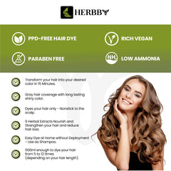 Transformation couleur HERBBY pour une teinte uniforme.