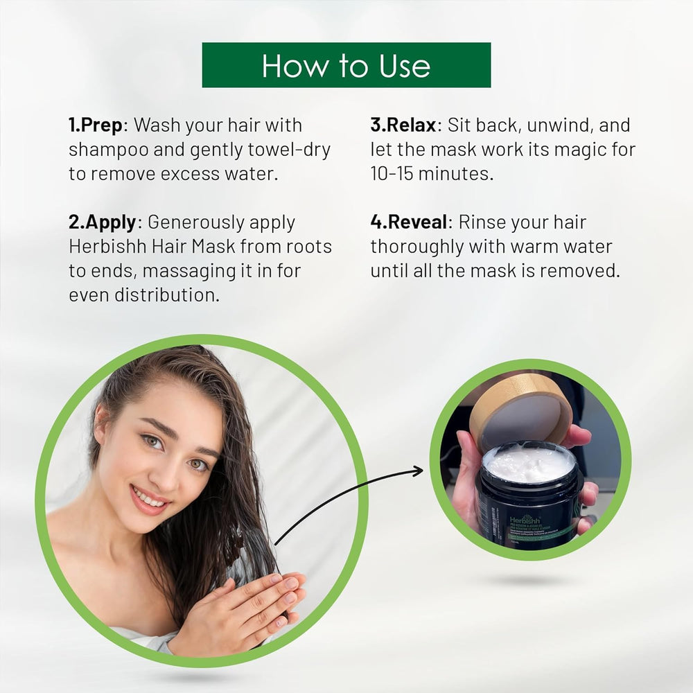 Herbishh Argan Hair Mask - cabello más suave y brillo natural