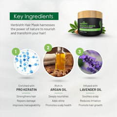 Herbishh Argan Hair Mask - textura cremosa lista para uso doméstico