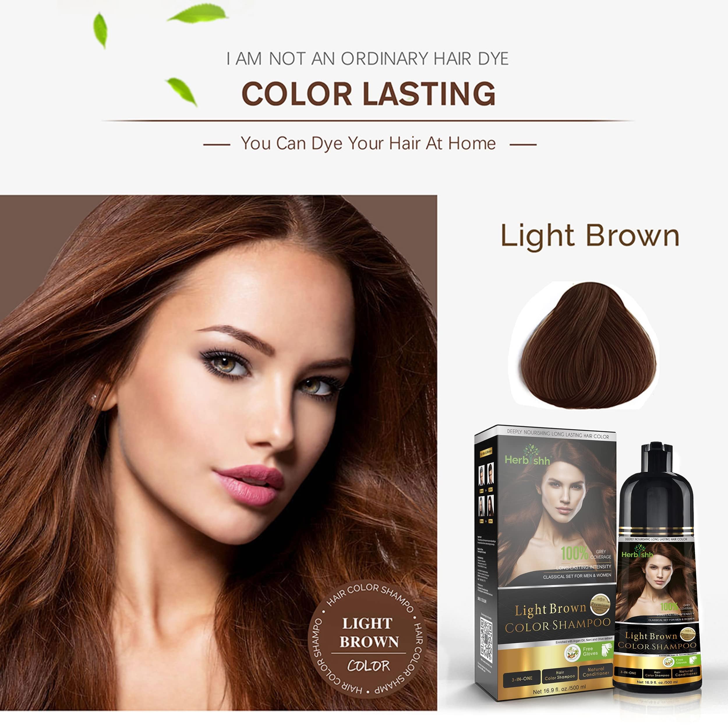 Herbishh: muestra de color castaño claro para una prueba segura.
