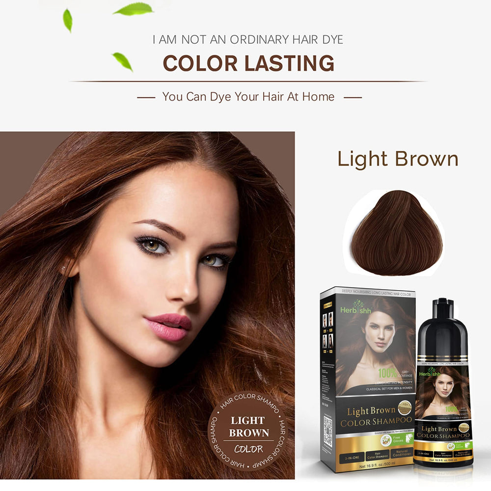Herbishh: muestra de color castaño claro para una prueba segura.