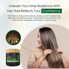 Aplicación de Mascarilla Herbishh de Argán en cabello lavado.
