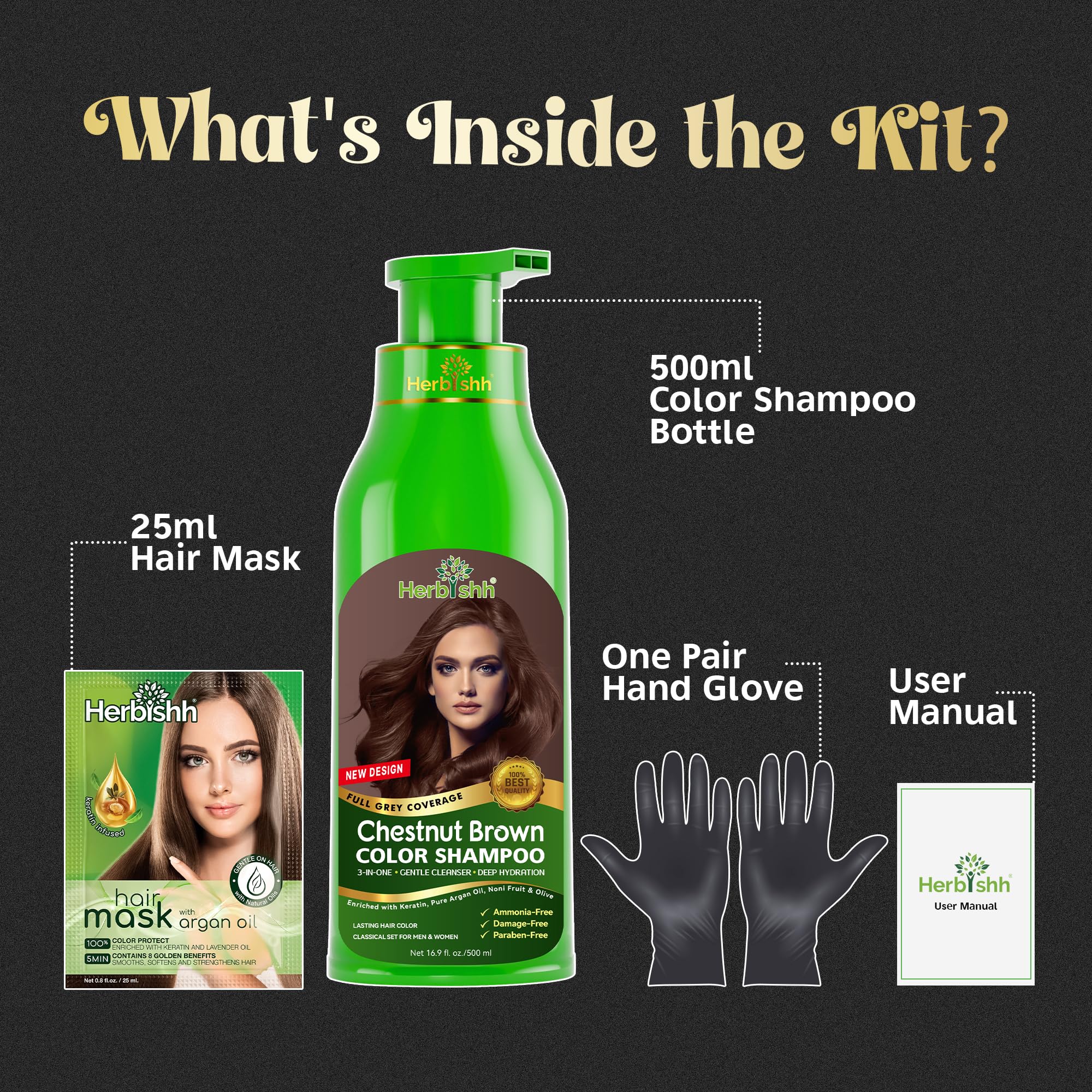 Shampoing Herbishh 500 ml, pratique et économique à long terme.