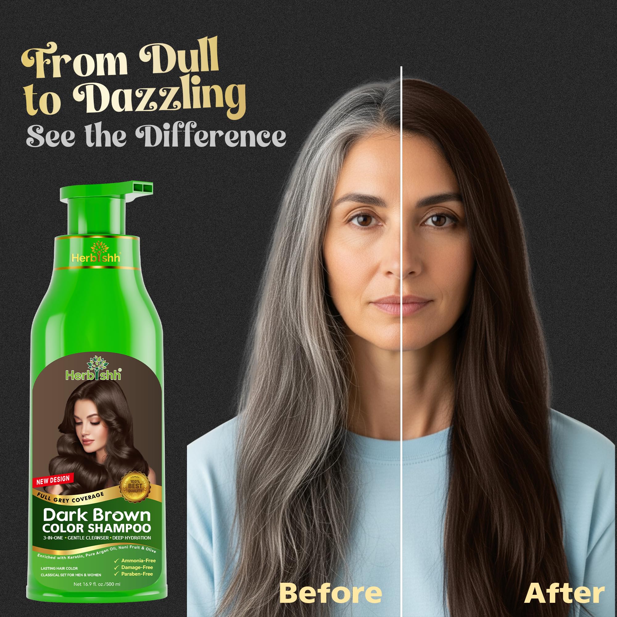 Envase de 500 ml de Herbishh con color duradero