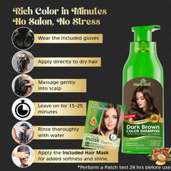 Herbishh shampoo color tres en uno: limpia, colorea y acondiciona