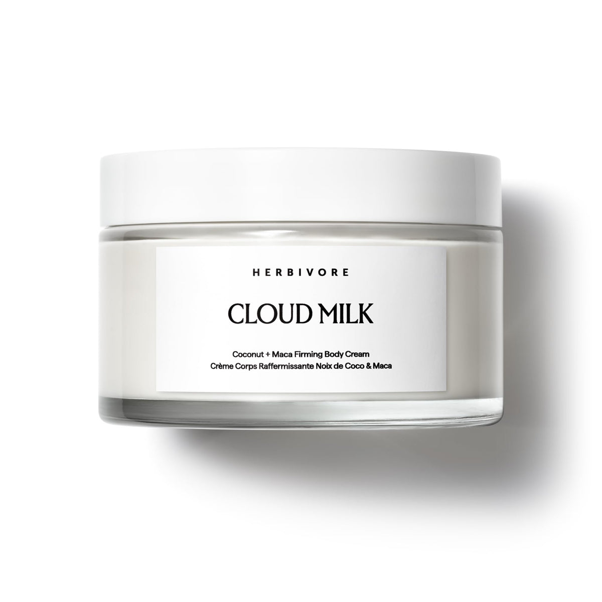 HERBIVORE Cloud Milk Coco Maca: textura nubosa para hidratación suave.