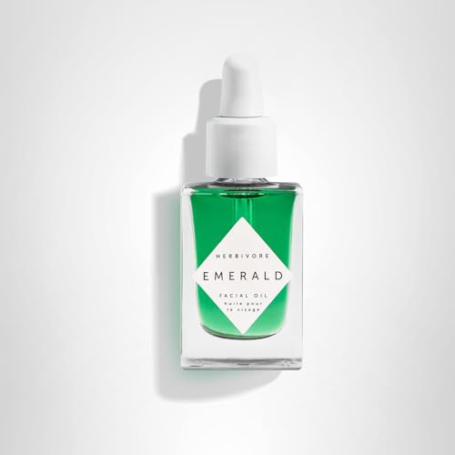 Aceite para rostro HERBIVORE Emerald: ayuda a brillo natural.
