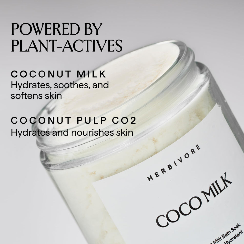 HERBIVORE Leche de Coco, ingredientes naturales para cuidado suave de la piel.