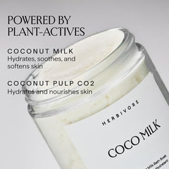 HERBIVORE Leche de coco para baño, textura cremosa que cuida la piel.