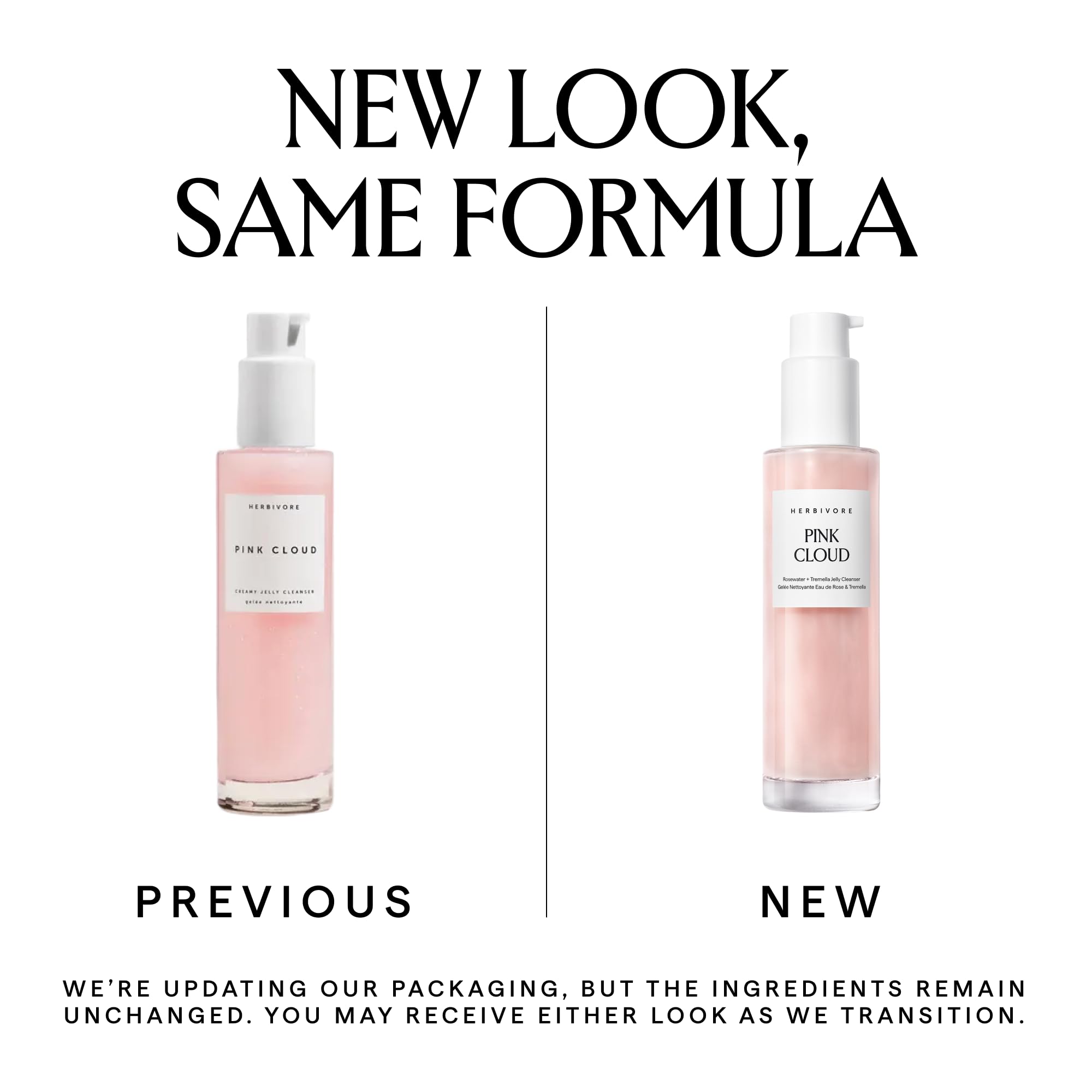 Mousse légère Herbivore, préparation idéale de la peau avec nuage rose