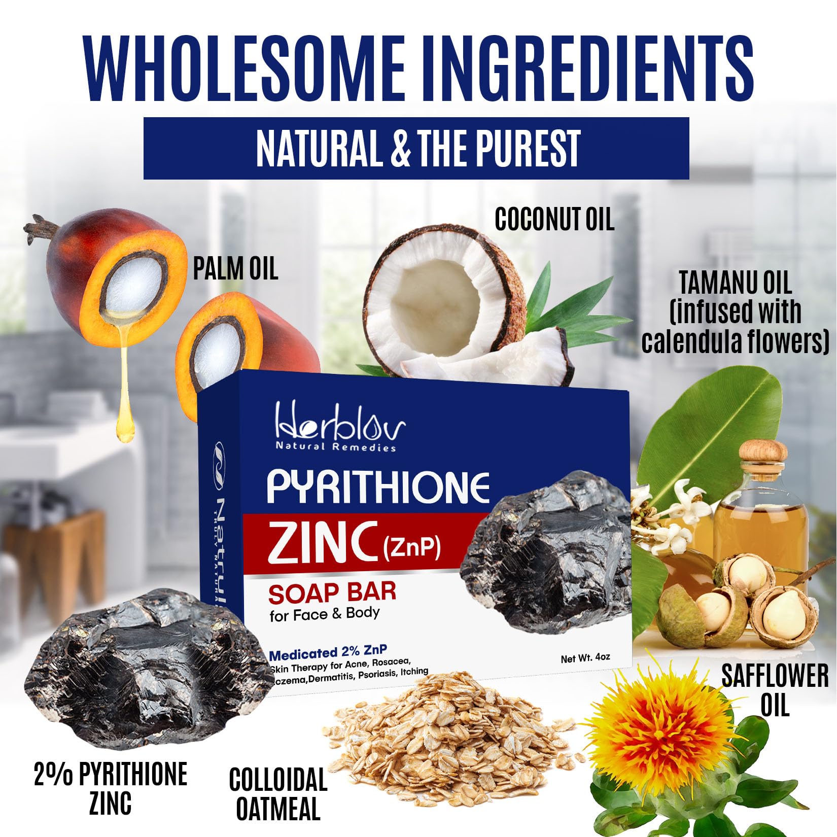Herblov barra zinc coco: hidratación y protección antioxidante en cada lavado.