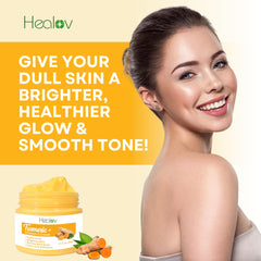 Herblov crema de cúrcuma: textura cremosa, ideal para uso diario.