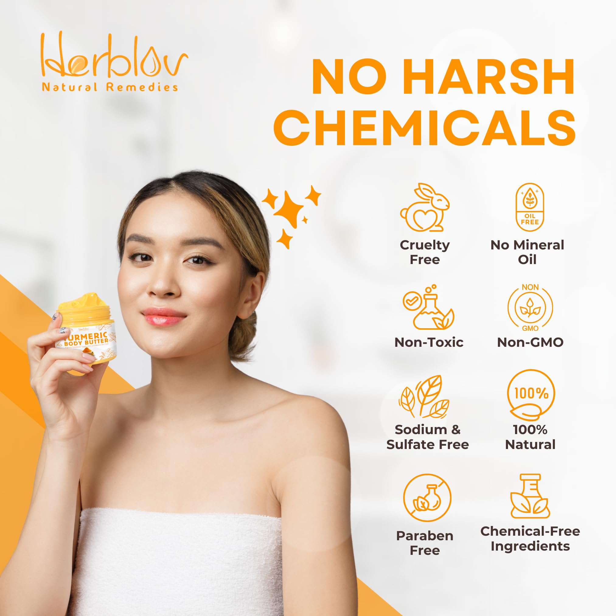 Herblov Envase Crema Cúrcuma para cuidado diario de la piel.