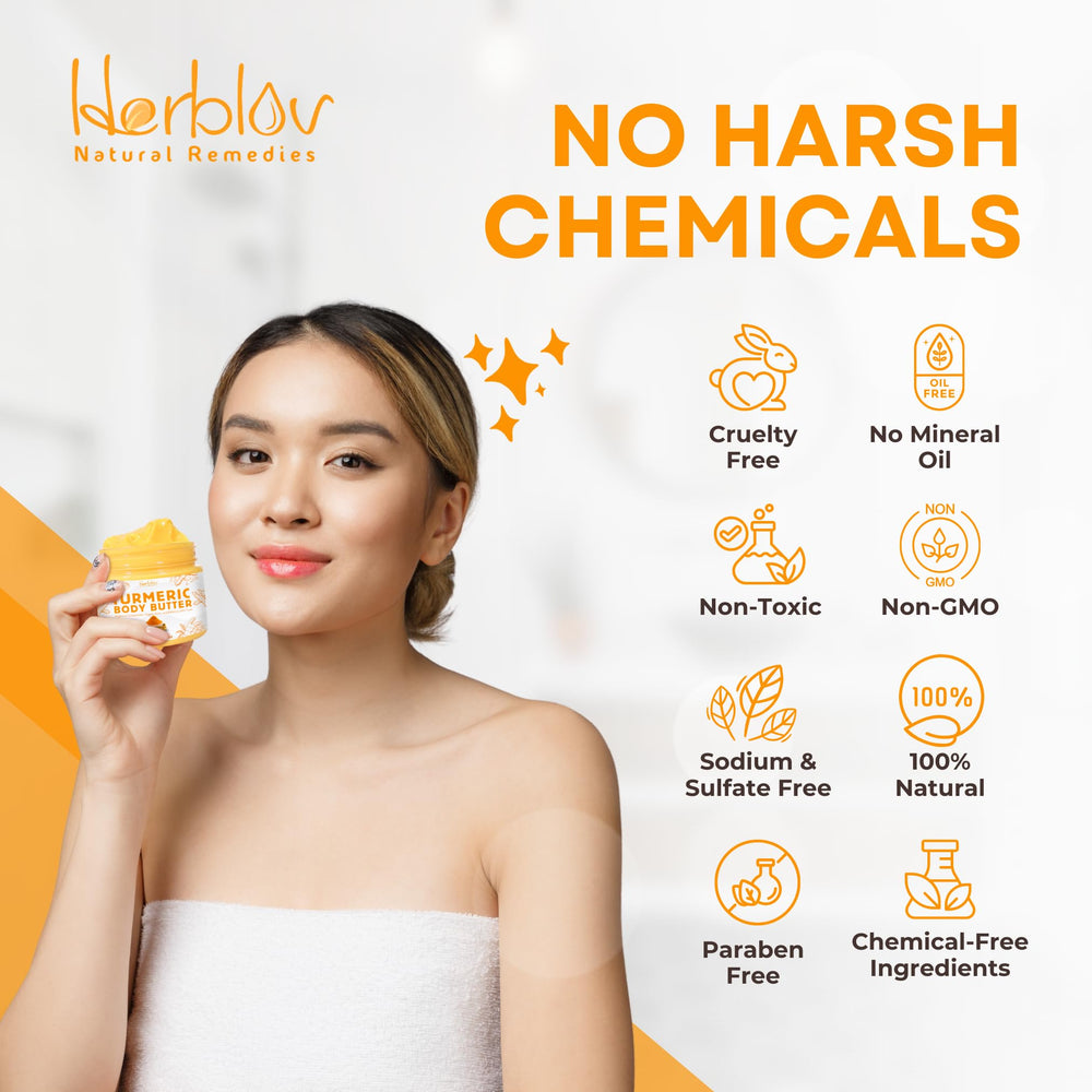 Herblov Envase Crema Cúrcuma para cuidado diario de la piel.