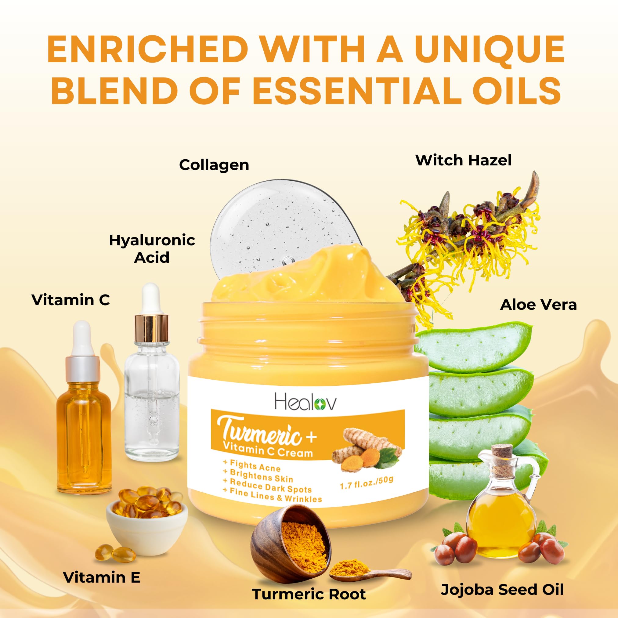 Herblov crema de cúrcuma: envase sencillo y diseño práctico para diario.