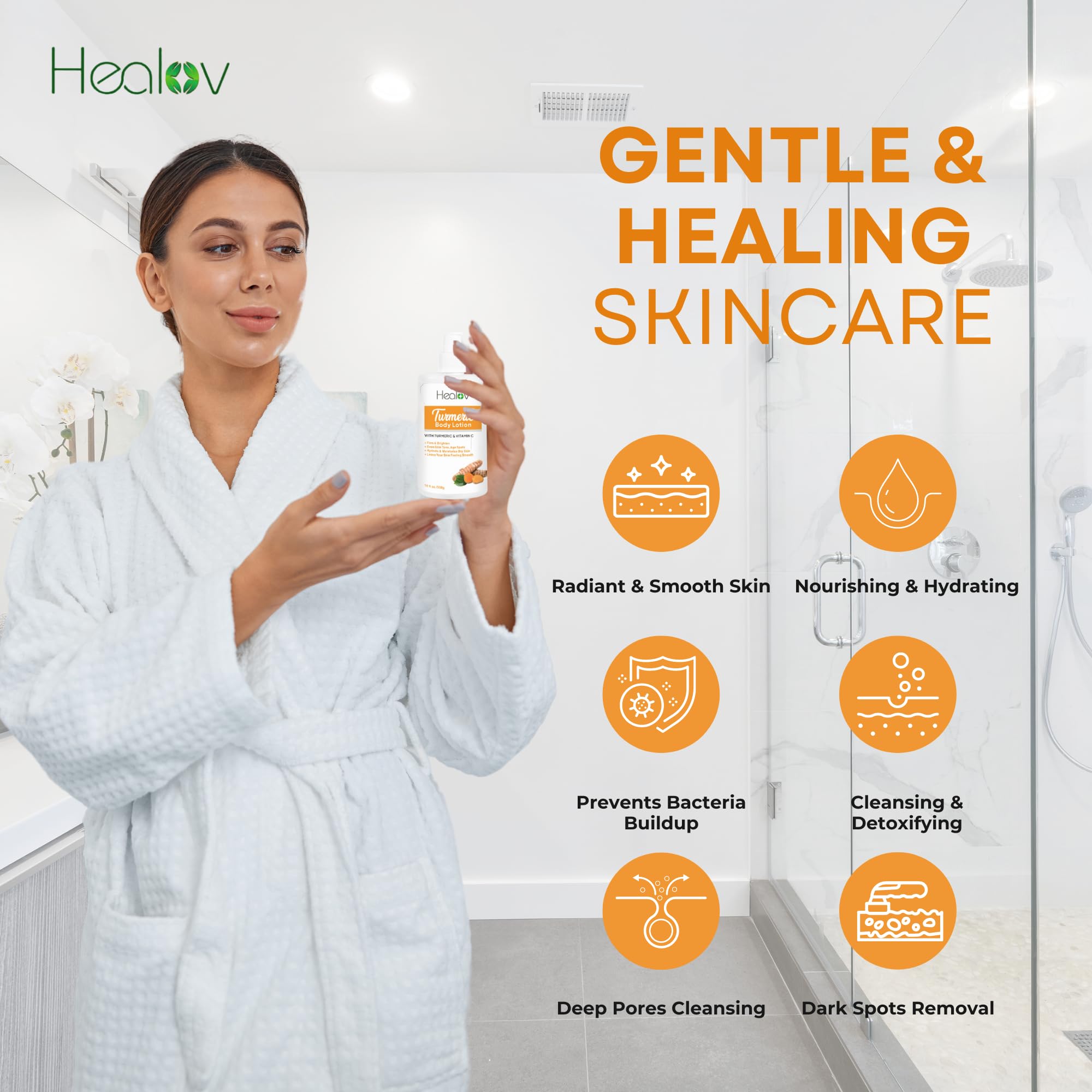Ingredientes naturales de Herblov curcuma en loción
