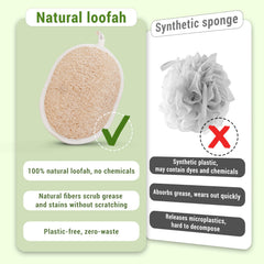 Herbvian luffa doble cara: limpieza profunda y exfoliación uniforme