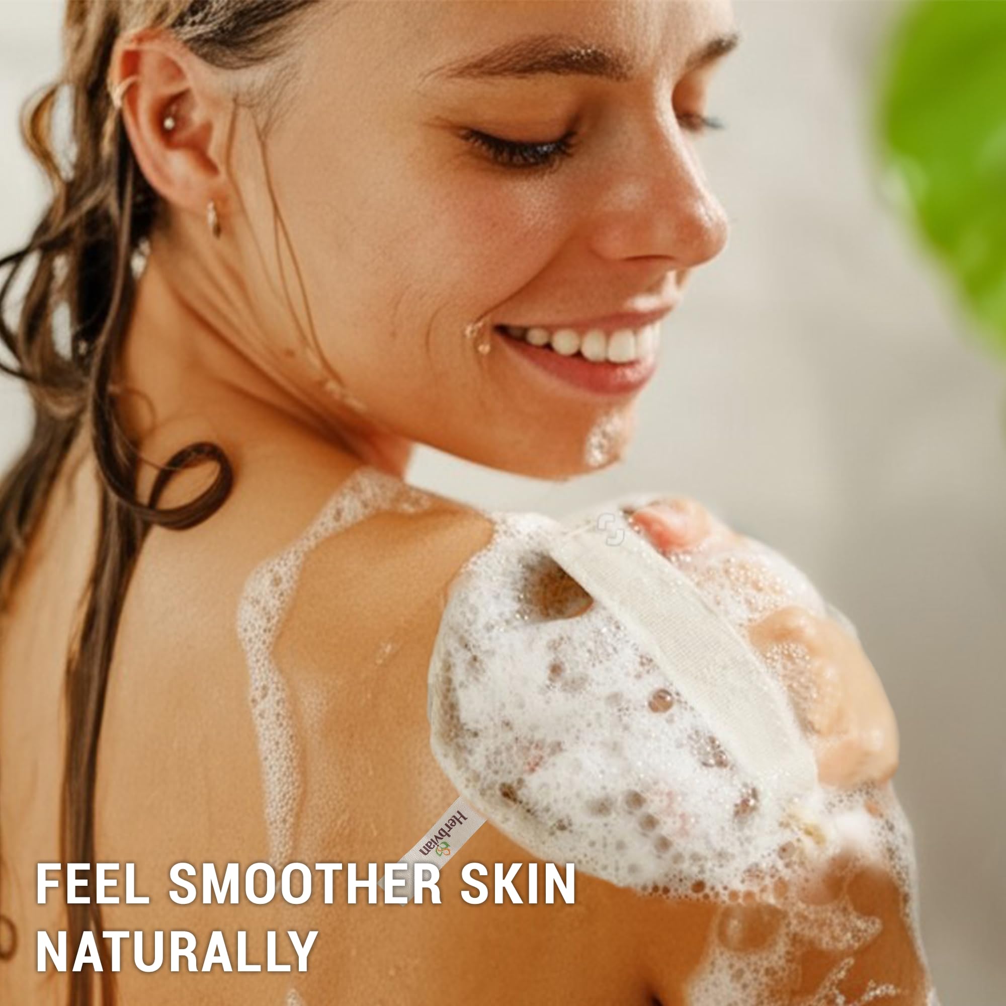 Herbvian luffa uso corporal diario: exfoliación suave