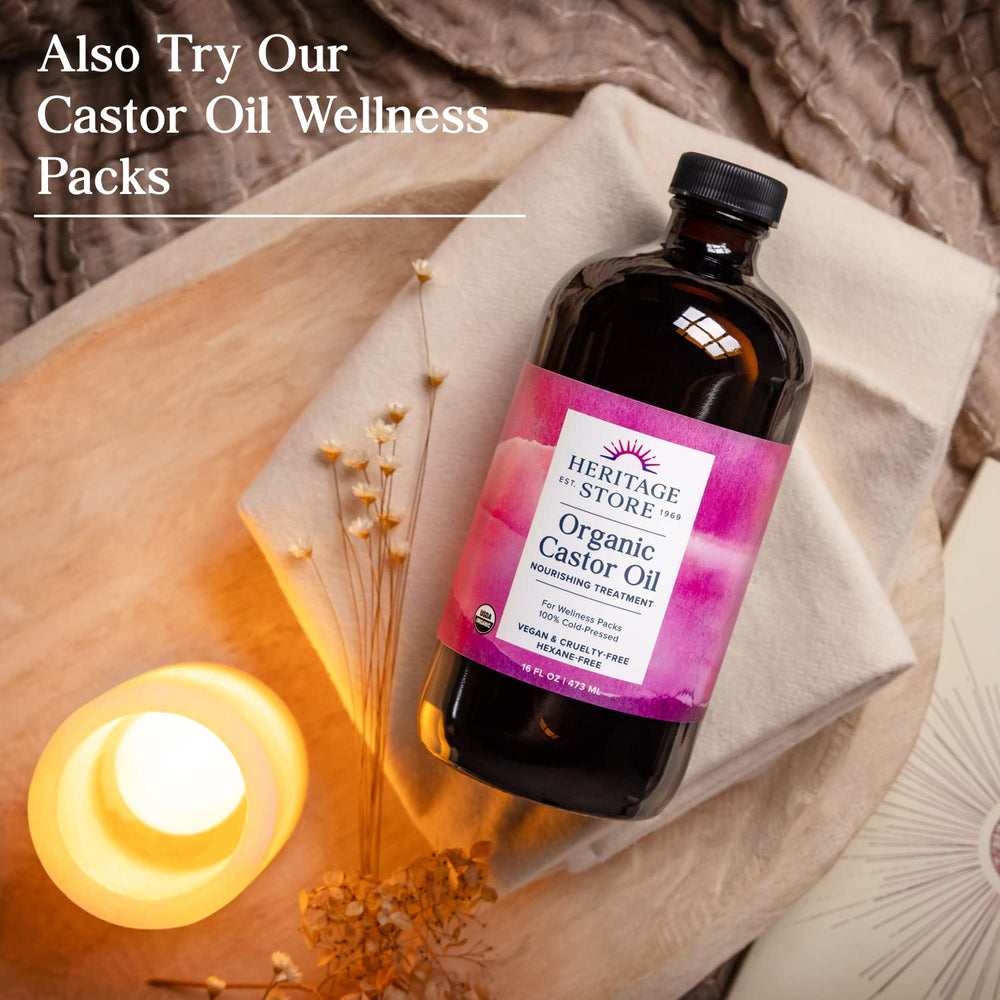 HERITAGE STORE Aceite de ricino vegano para cuidado de piel y uñas.