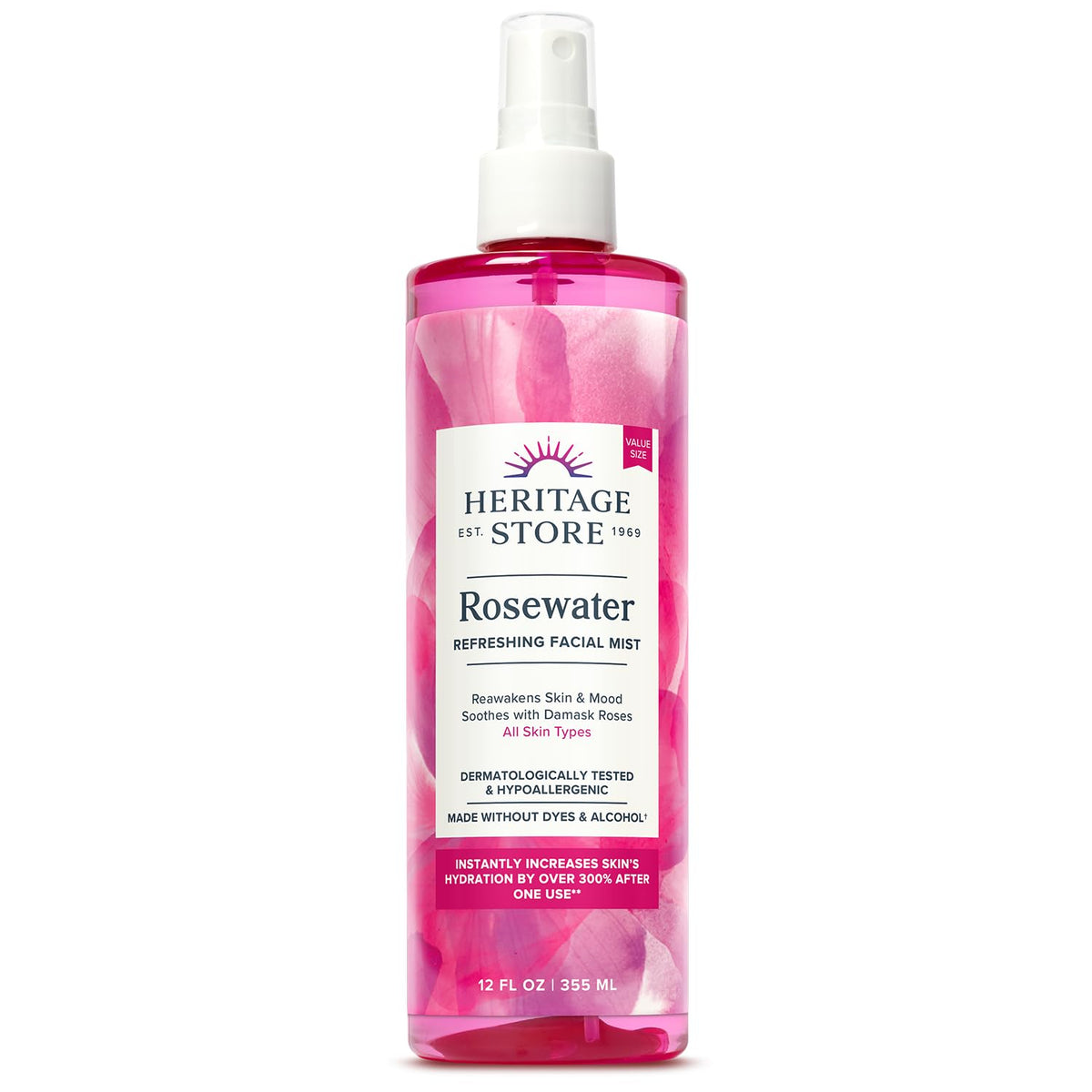 HERITAGE STORE agua de rosas bruma facial refresca la piel