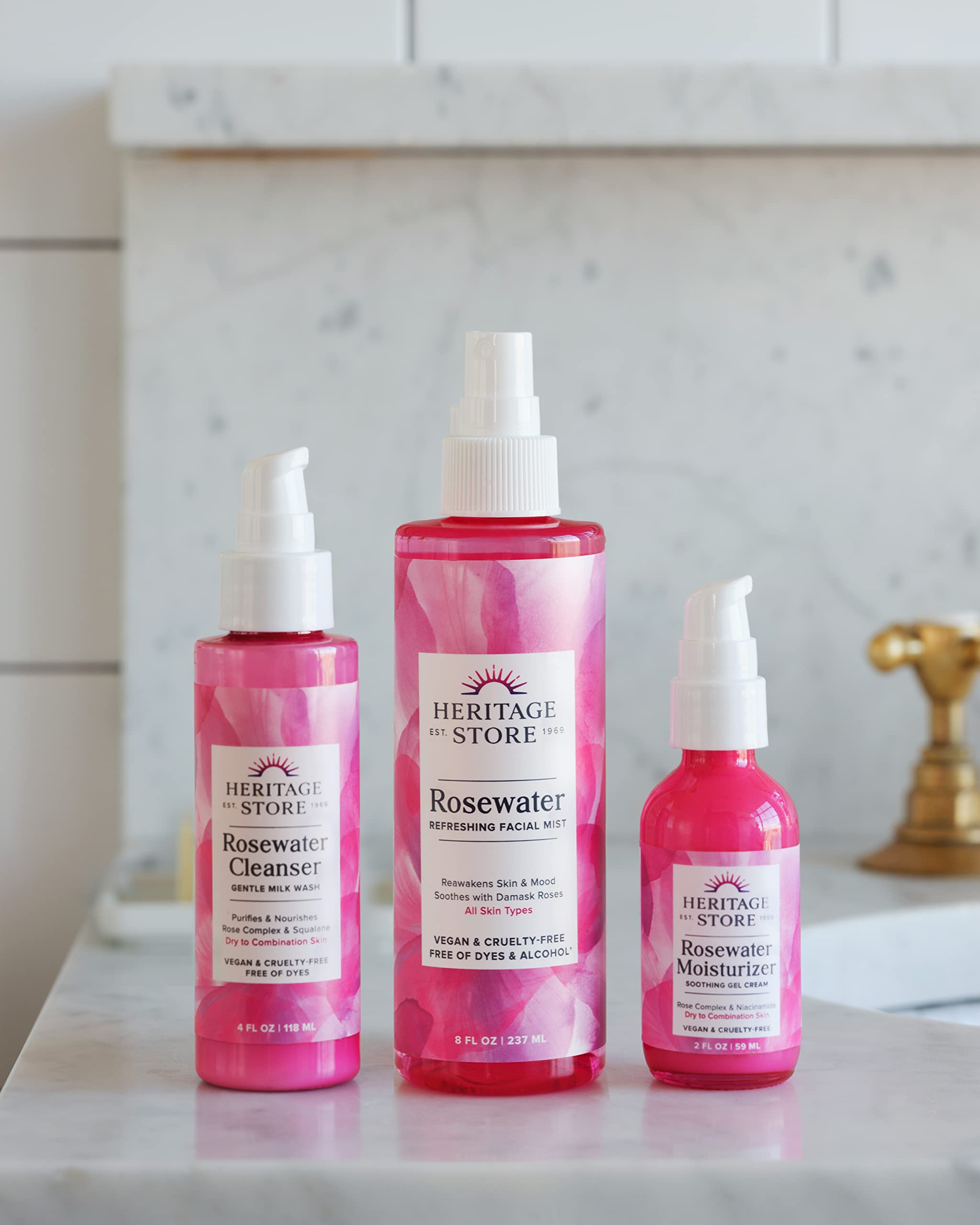 HERITAGE STORE agua de rosas vegana libre de crueldad