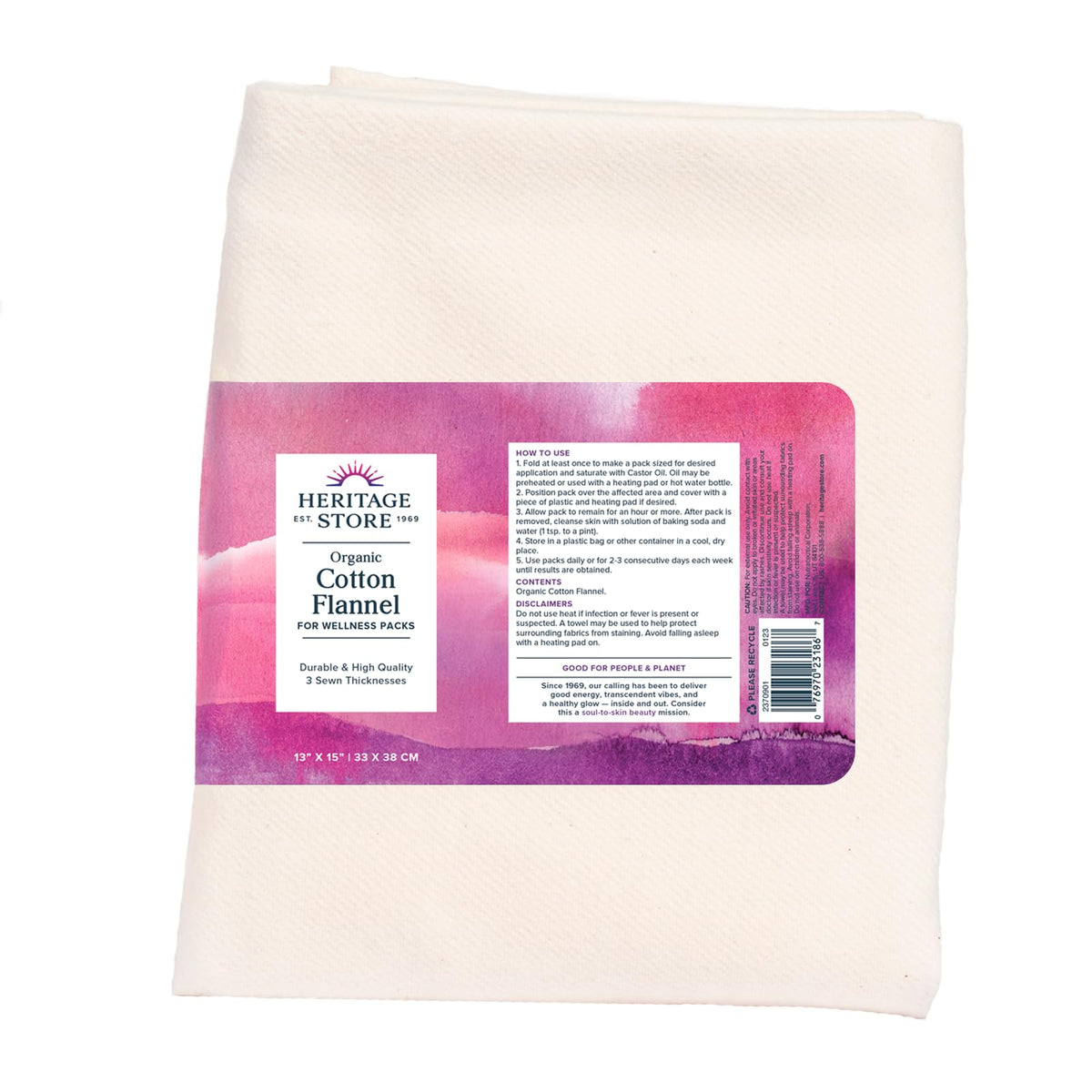 HERITAGE STORE envoltura de ricino para abdomen y articulaciones