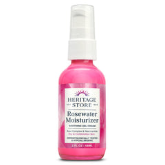 HERITAGE STORE Rosewater hidratante facial en botella para piel seca y mixta.