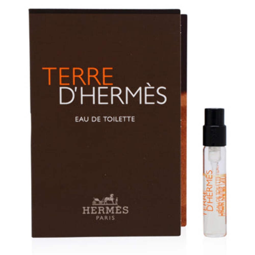 Hermès Terre d'Hermès, frasco atomizador, lleva la fragancia en 2 ml para viaje.