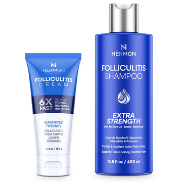 Hermon crema foliculitis en envase, posible alivio de molestias para la piel