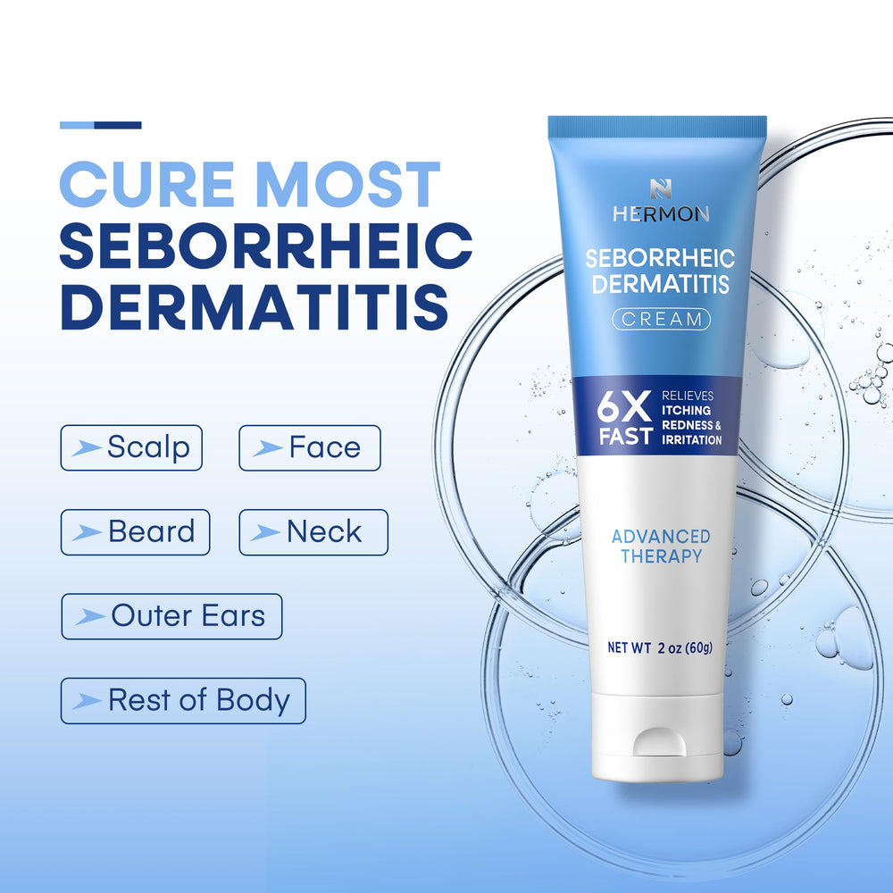 Hermon envase crema dermatitis seborreica para uso diario suave.