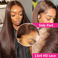 Textura de alta definición directo cabello liso natural y suave
