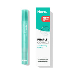 Hero Cosmetics pluma gel para acné con aplicación puntual para tratar granos.