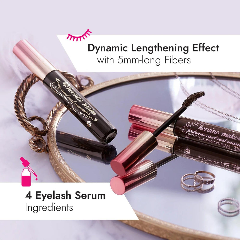 Rímel Heroine Make con aceites camellia y argan para nutrir.