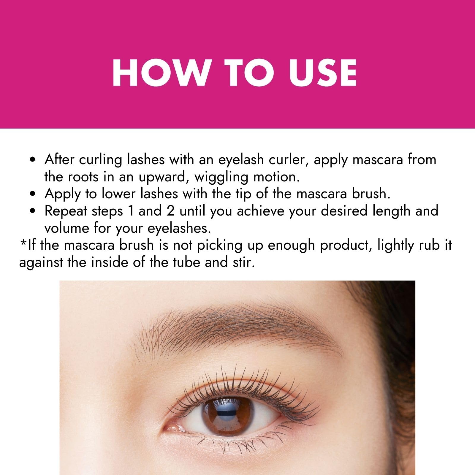 Rímel Heroine Make apto para ojos sensibles para uso diario.
