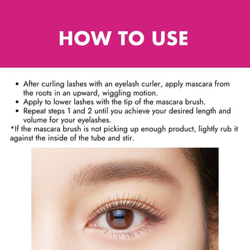 Rímel Heroine Make apto para ojos sensibles para uso diario.
