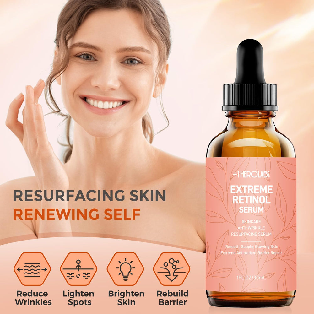 Aplicador gotero del serum Herolabs Retinol facilita la aplicación nocturna