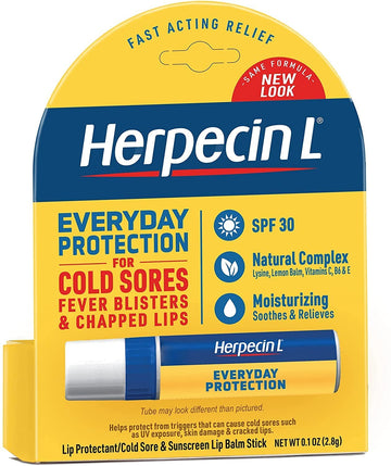 Herpecin-L emballage baume levres SPF30 : utilisation nomade pratique.