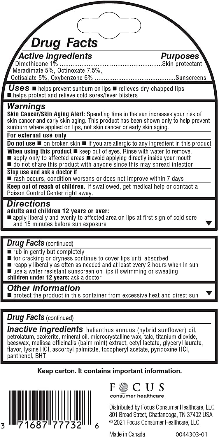 Herpecin-L texture creme fin levres SPF30 : application douce.