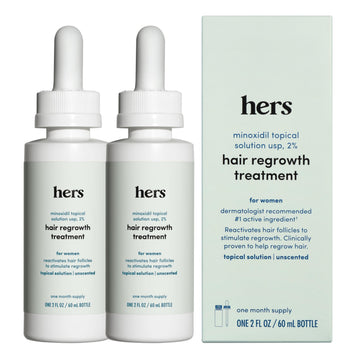 Hims & Hers hers Hair Regrowth, bote de solución minoxidil, favorece crecimiento capilar