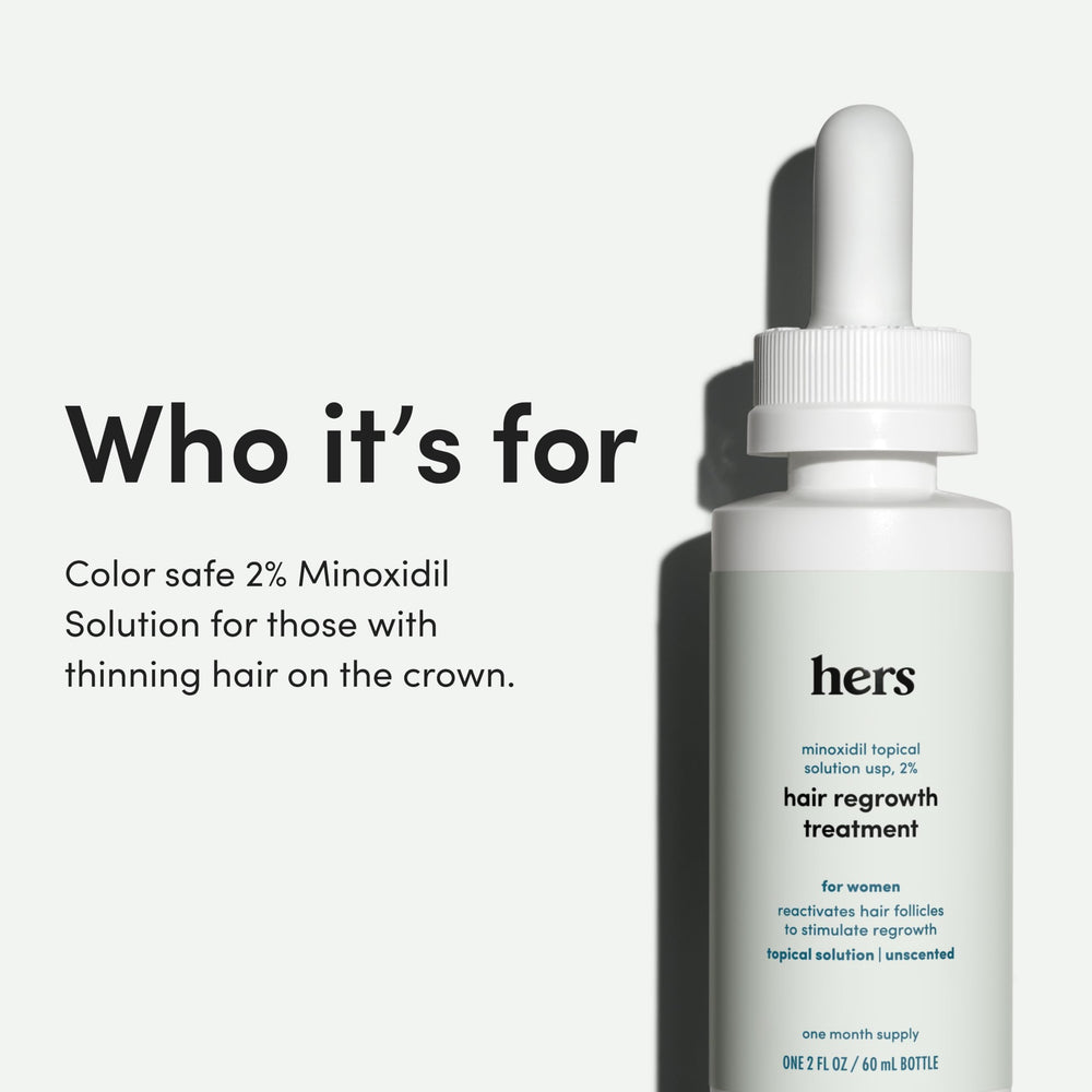 Hers Hair Regrowth dosis de media cabecita, rutina limpia