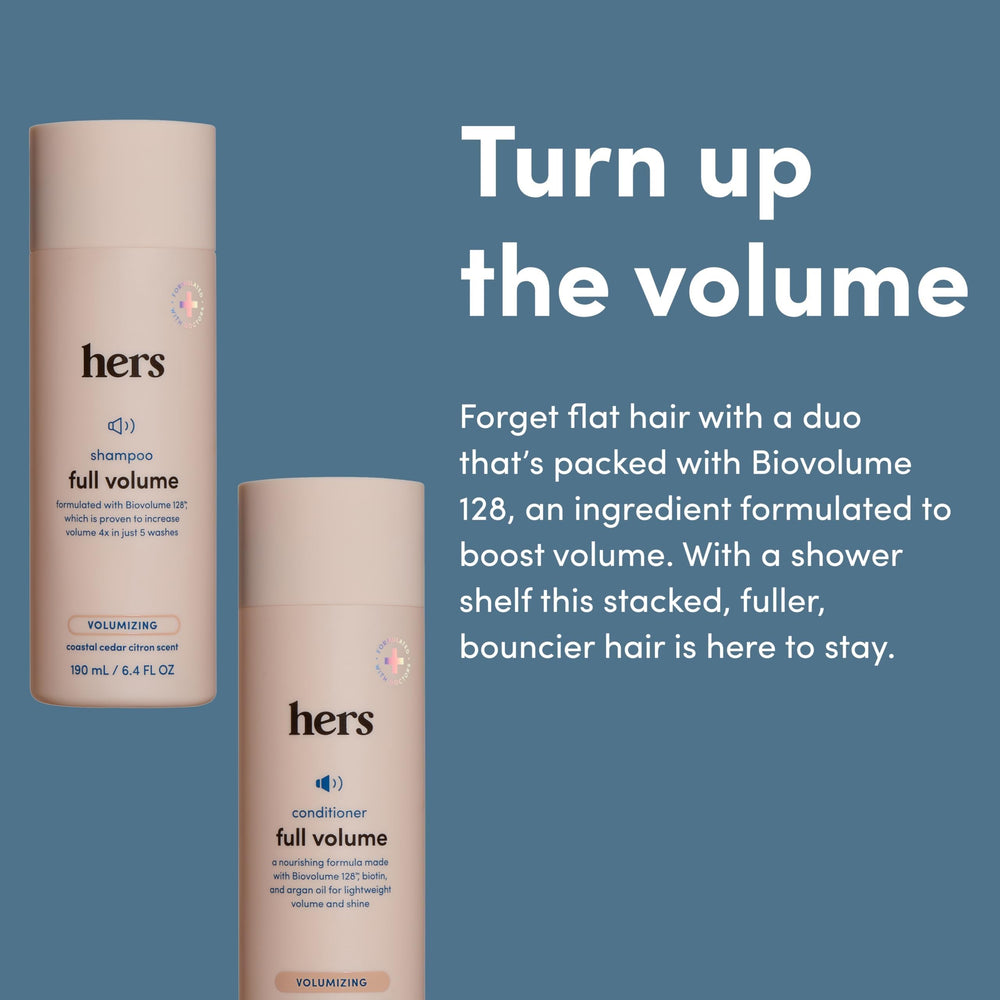 hers après-shampoing-volume flacon, cheveux plus volumineux et légers