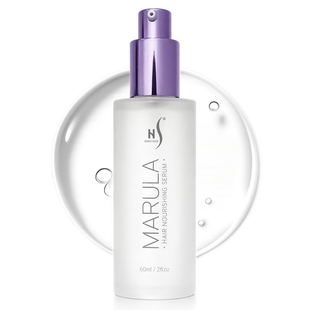 HerStyler Marula Hair Serum, botella: controla el frizz y suavidad