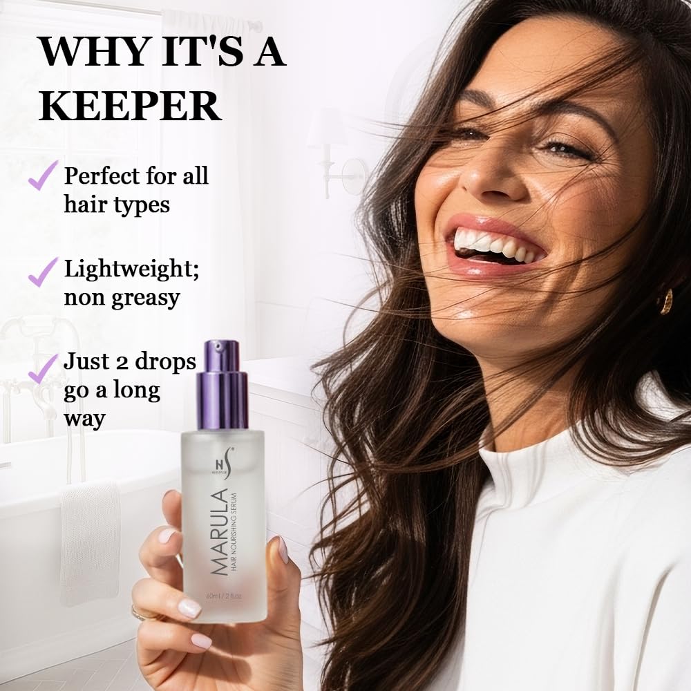 HerStyler Marula Hair Serum, puntas: ayuda a prevenir puntas abiertas
