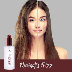 HerStyler Serum, mechones con brillo sedoso tras aplicar el suero.